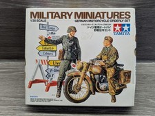 Tamiya 1:35, Military Miniatures, German Motorcycle Orderly Set, #35241