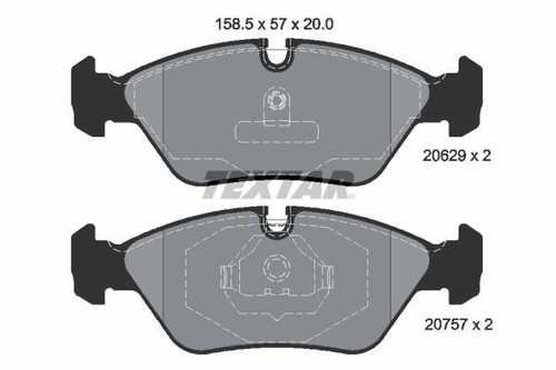 Textar 2062902 front - textar, brake