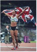 Jessica Ennis Hill Hand Signed Photo A4 12x8 Inch Autograph Includes COA Gold