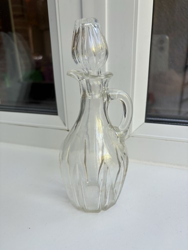 Vintage glass oil and vinegar