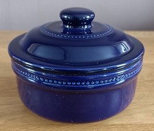 Small Blue Lidded Ceramic Terrine Dish Excellent Condition Retro Made In UK 