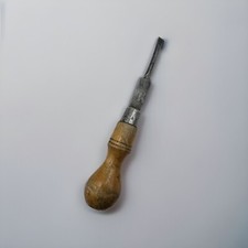 Vintage W Marples 8” Flat Head Cabinet Screwdriver Wooden Handle Sheffield