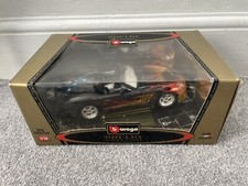 Burago Gold Collection 1/18 SHELBY SERIES 1 RARE LIMITED ED 3323 Flames Airbrush