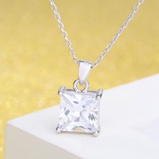 Crystal Square Stone Pendant