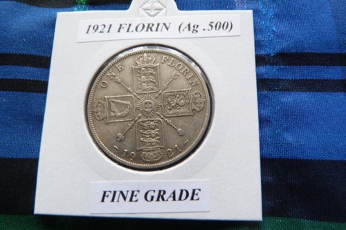 Fine 1921 florin - 1921, (ag