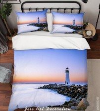 3D Seaside Lighthouse Sunset