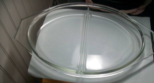 Vintage pyrex oval - vintage, divided