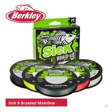 Berkley Sick 8 Braided Mainline - Pike Carp Perch Trout Salmon Lure Fishing Line