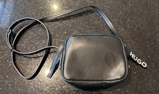 Hugo Boss Womens Black Handbag. New no tags. FAUX  Leather. With Metal Label.