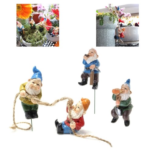 4pcs tree elf resin figurines - elf,