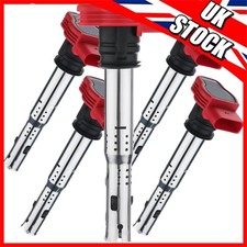 4 PCS -Red Coil Pack NGK - For