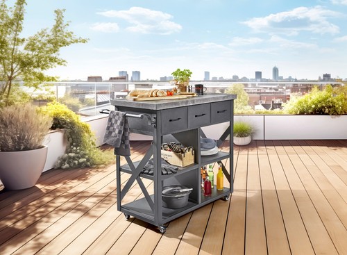 Outdoor kitchen prep - kitchen, table