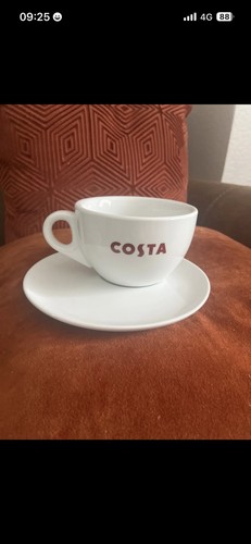 Costa coffee cup - coffee, saucer