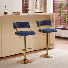 2 X PLUSH WHITE BAR STOOLS