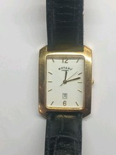 Mens Vintage Rotary Tank Watch Working Battery In Used Condition