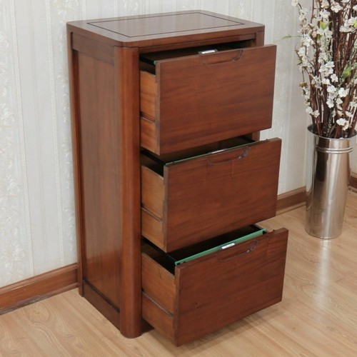 Mahogany filing cabinet 3 - mahogany,