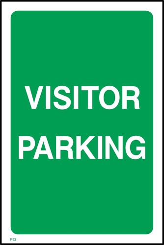 Visitor parking sign - sign, or