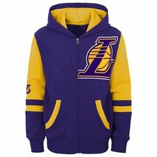 NBA Los Angeles Lakers Original Fleece Hoodie Hooded Jacket for Kids (S-M-L-XL)