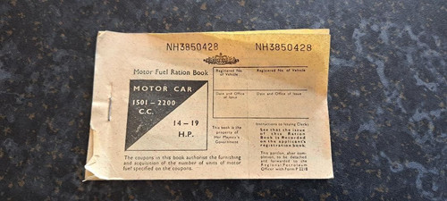 Motor fuel ration - fuel, book