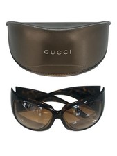 Women’s Gucci Sunglasses Wrap Around Oversize Tortoise Shell Tinted GG 2961/S