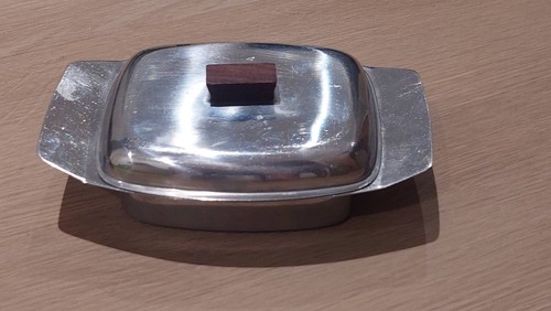 Vintage stainless steel butter - stainless,