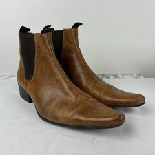 Delicious Junction Boots Mens UK 8 EU42 Brown Winklepickers Mods Retro 60s 70s
