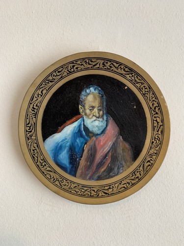 Vintage russian oil portrait - russian,
