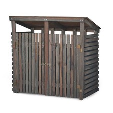Garden Trading Aldsworth Wheelie Bin Wooden Store Double Natural Spruce