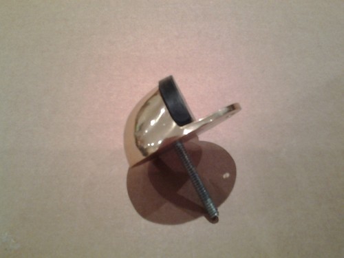 Door stop polished - polished, brass