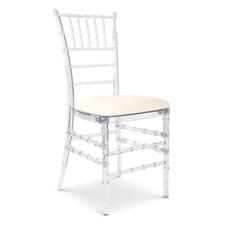 Acrylic Chiavari Chairs Clear Wedding Function Event Chair 1/2/4 PCS With Pad