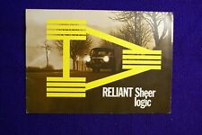 RELIANT REGAL 3/30 SALOON 21E SUPERVAN 3  ADVERTISING SALES BROCHURE 1973