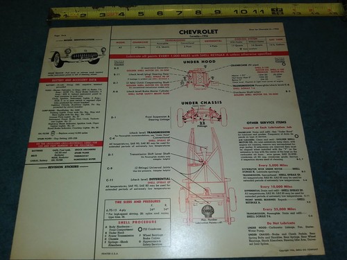 1956 chevrolet car 6cyl models - 1956,