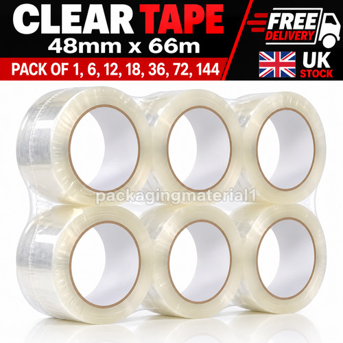 Clear brown tape 48mm 66m - x,