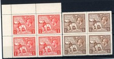 P94/02 GREAT BRITAIN 1924 WEMBLEY PAIR UNMOUNTED BLOCKS OF X4