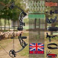 Compound Bow Arrows Set 19-70lbs Adjustable Adult Archery Hunting Shooting RH