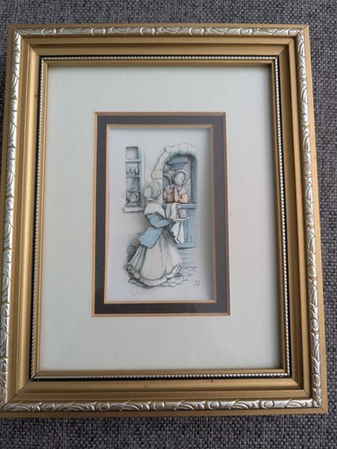 Vintage ceramic decoupage - 3d,