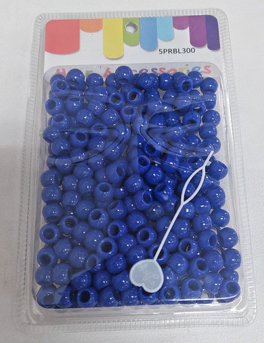 Medium size hair beads blue - size,