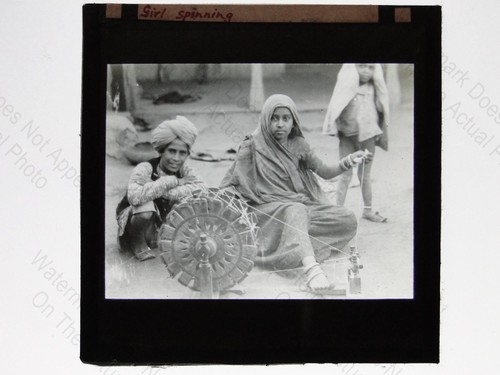 Indian woman spinning - indian,