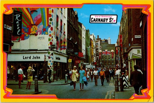 Postcard 1970 carnaby - carnaby, street