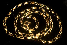 Vintage 18" Belcher Chain Necklace hallmarked London 1985 3.7g Gift boxed