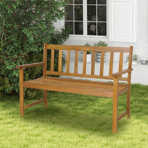 Patio wooden bench person - patio,