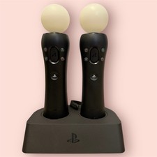 Sony PS4 PSVR 2X Move Controllers V2 And Charging Dock Fully Working