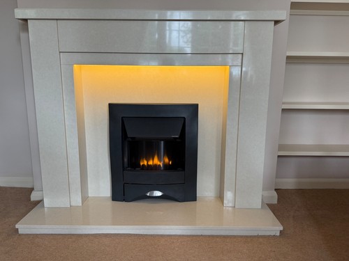 Marble style fire - style, surround