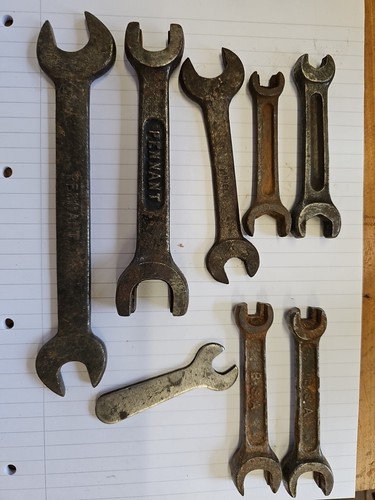 Vintage motorbike spanners - x,