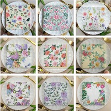20pcs Decoupage Table Paper Napkins Tissue Flower Birthday Wedding Party Decor