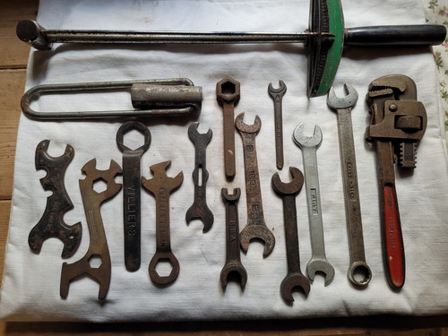 Collection vintage spanners - of,