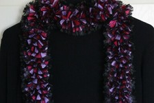 Handmade Knitted Ruffle Boa