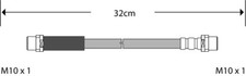 Rear brake flexi hose - brake,