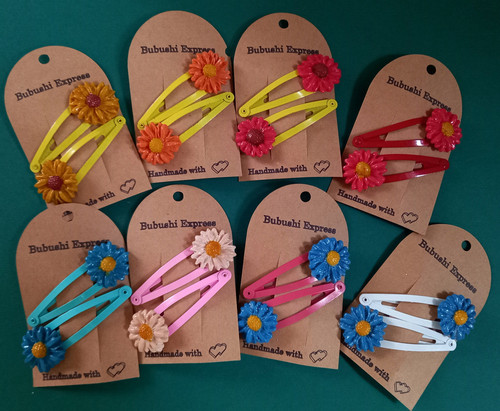 Handmade flowers hair snap - hair,
