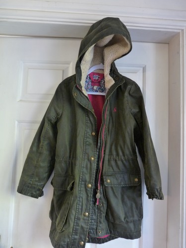 Joules girls parka coat - joules, wax